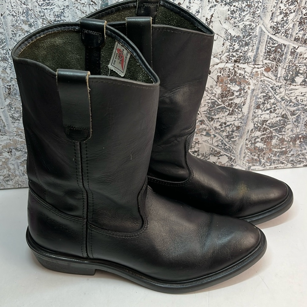 Red Wings USA Sz 11B Black Leather Boot